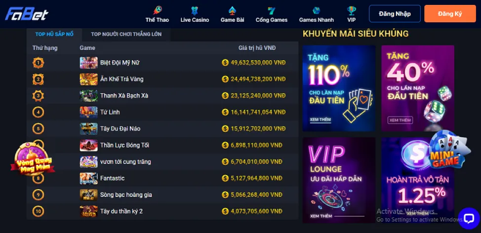 Người chiến thắng Jackpot tại e88 code